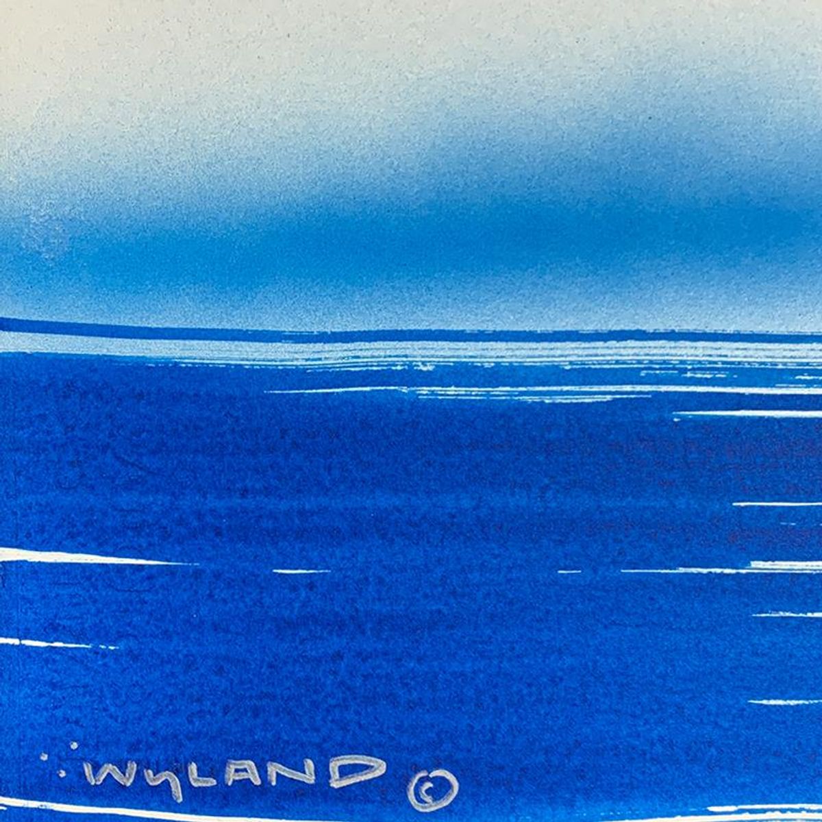 Wyland, "Dolphin" Framed, Hand Signed Original Painting with Letter of Authenticity.