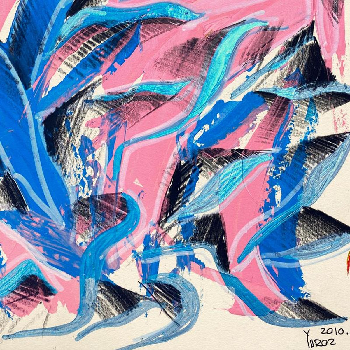 Yuroz, Framed Original Painting, Hand Signed with Letter of Authenticity.