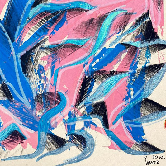 Yuroz, Framed Original Painting, Hand Signed with Letter of Authenticity.