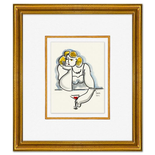 Yuroz, Framed Original Painting, Hand Signed with Letter of Authenticity.