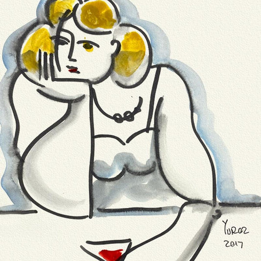 Yuroz, Framed Original Painting, Hand Signed with Letter of Authenticity.