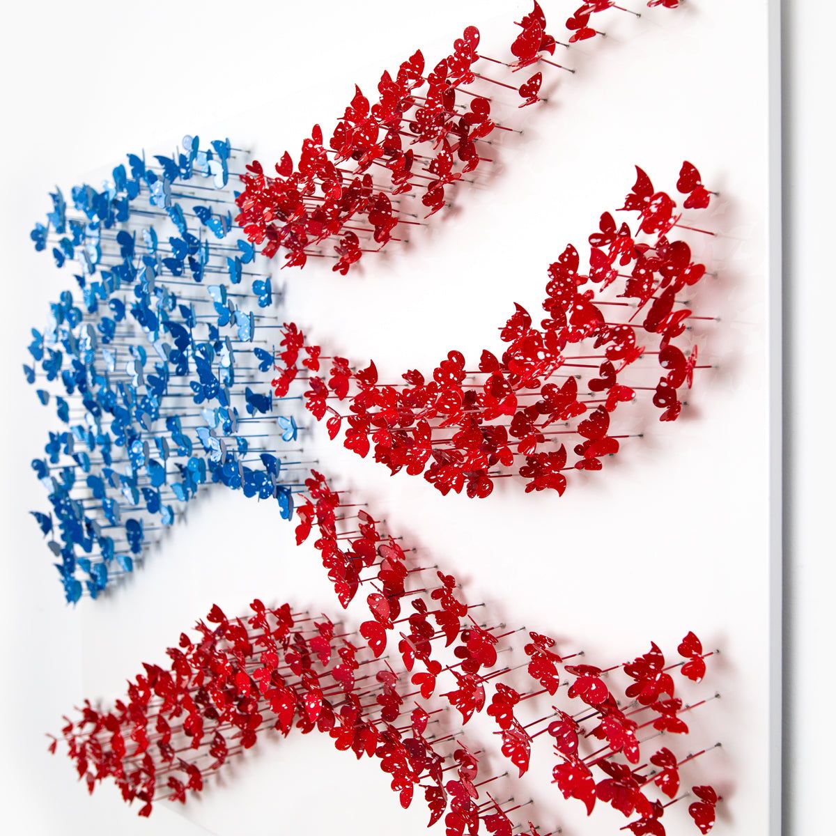 Patricia Govezensky- Original 3D Metal Art on Wood "Land of the Free"