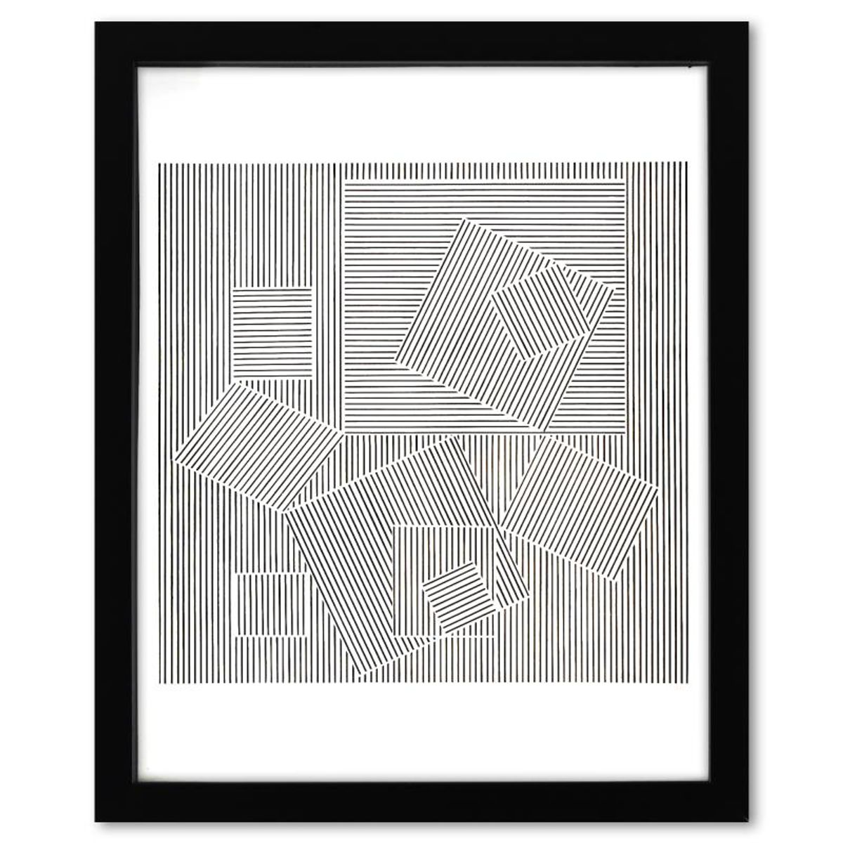 Victor Vasarely (1908-1997), "Naissance de la serie Ondulatoires" Framed 1973 Heliogravure Print with Letter of Authenticity