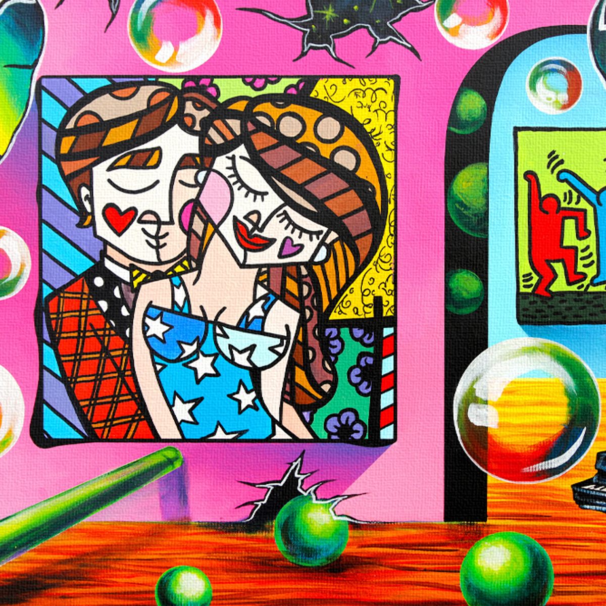 Alexander Astahov- Original Oil on Canvas "Retro Pop Galaxy"