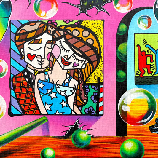 Alexander Astahov- Original Oil on Canvas "Retro Pop Galaxy"