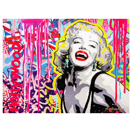 Nastya Rovenskaya- Mixed Media on Canvas "Marilyn Reloaded"