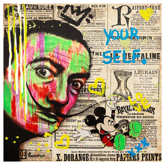 Nastya Rovenskaya- Mixed Media on Canvas "Sermon"
