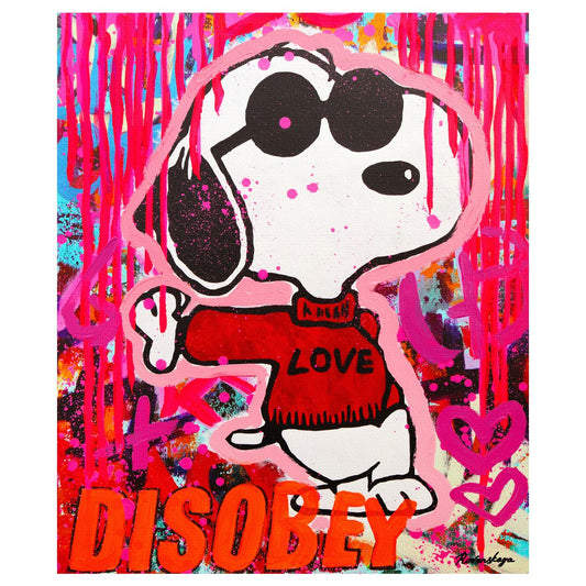 Nastya Rovenskaya- Mixed Media on Canvas "Mouseketeer Riot"