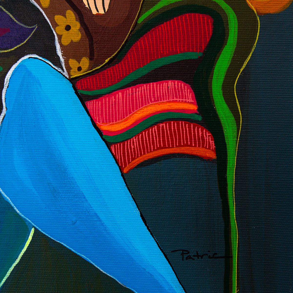 Patricia Govezensky- Original Acrylic on Canvas "Velvet Conversations"