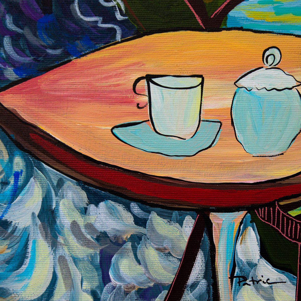 Patricia Govezensky- Original Acrylic on Canvas "An Evening on the Boulevard"