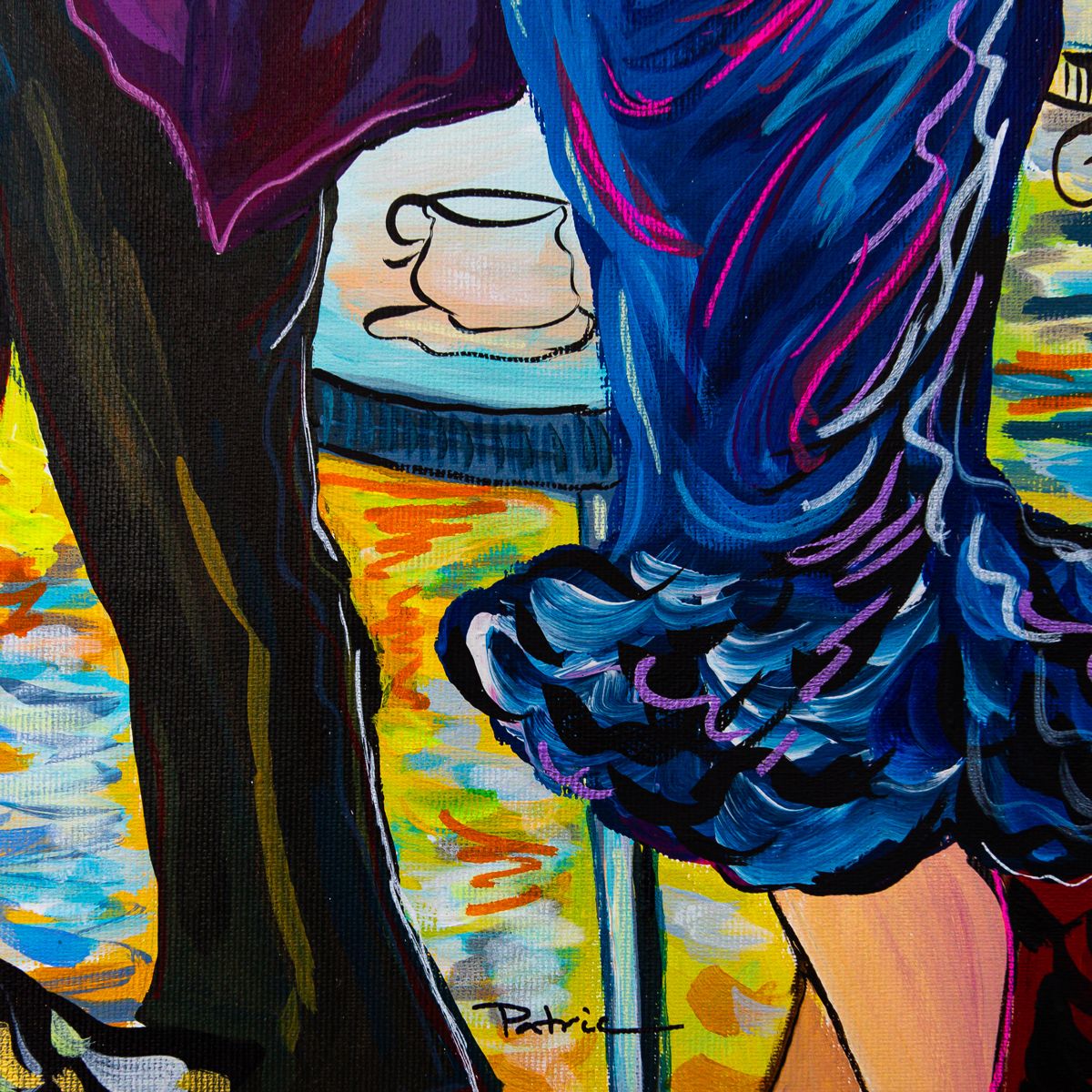 Patricia Govezensky- Original Acrylic on Canvas "Les Elegantes de Paris"