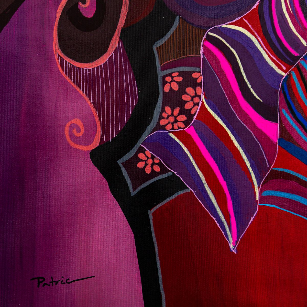 Patricia Govezensky- Original Acrylic on Canvas "Twilight Promenade"