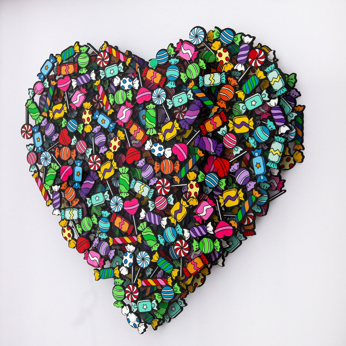 Patricia Govezensky- 3D Multilayered Woodcut "Love is Sweet"