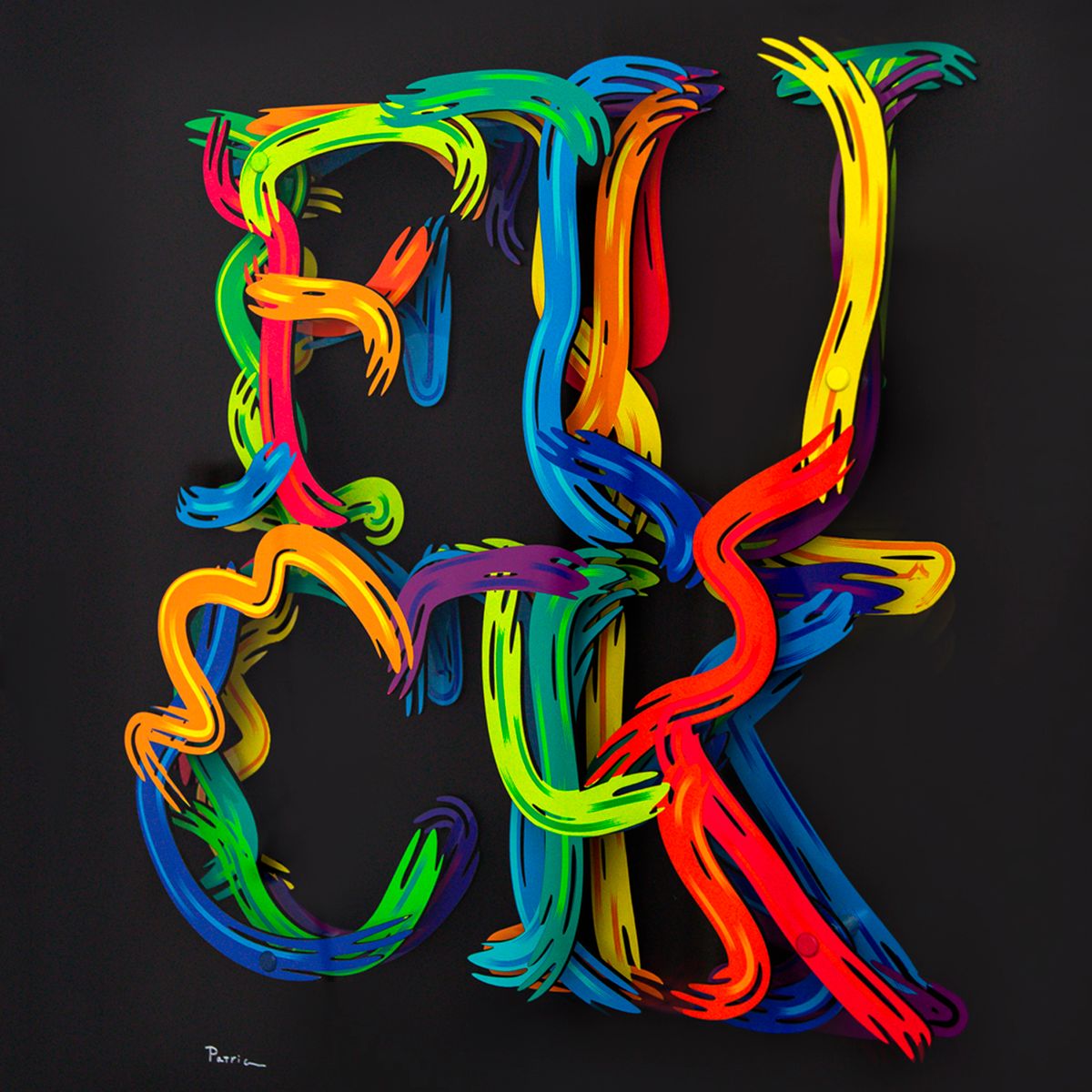 Patricia Govezensky- 3D Multilayered Woodcut "Strokes of Love"