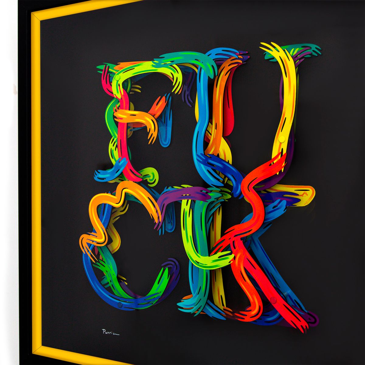 Patricia Govezensky- 3D Multilayered Woodcut "Freedom of Expression"