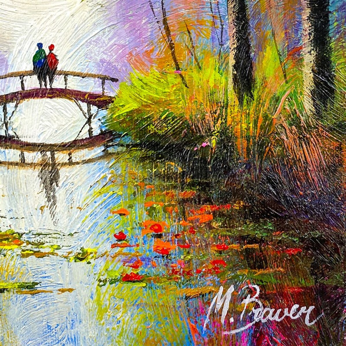 Mark Braver, Original Acrylic Painting on Canvas, Hand Signed with Letter of Authenticity.