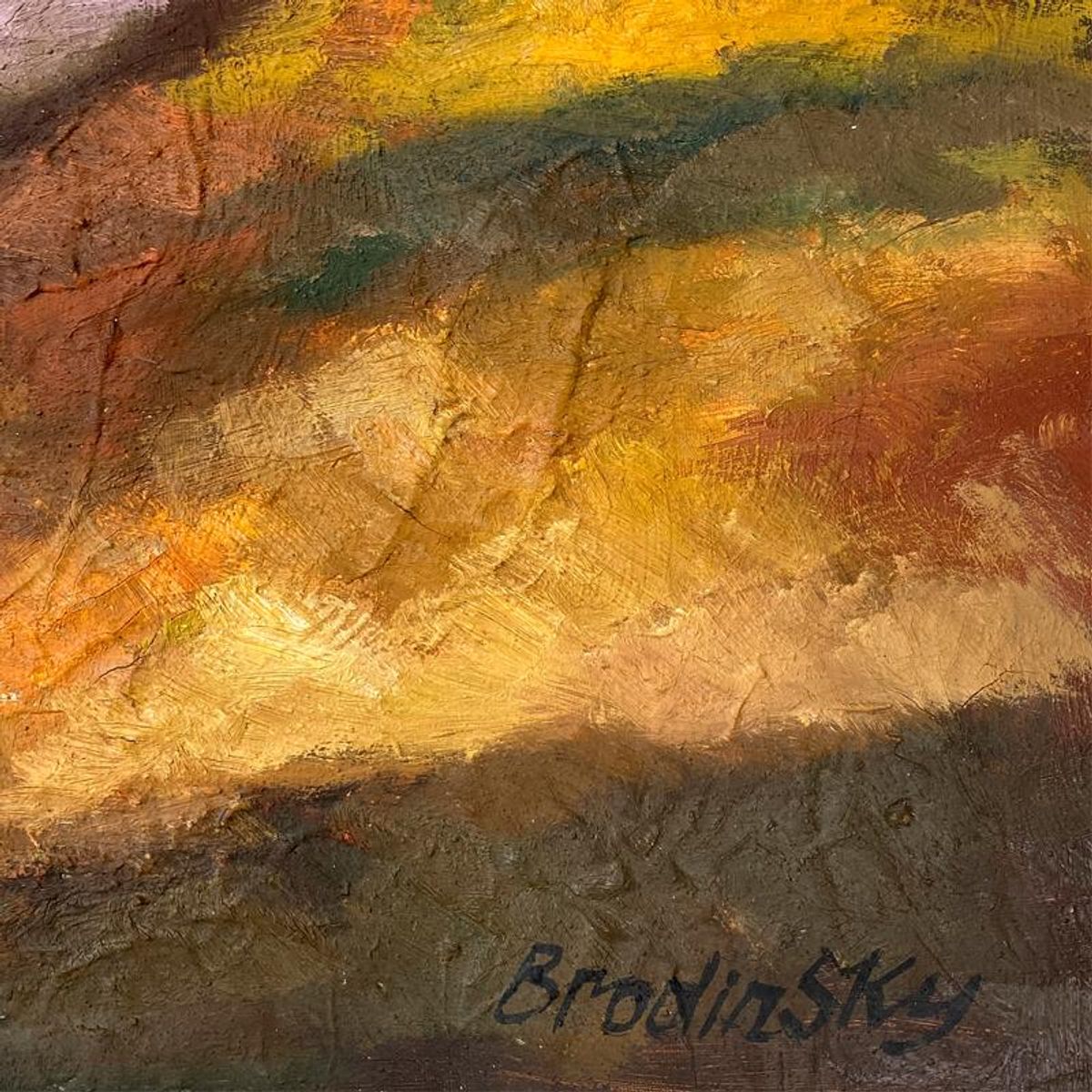 Slava Brodinsky, Original Oil Painting on Canvas, Hand Signed with Letter of Authenticity.