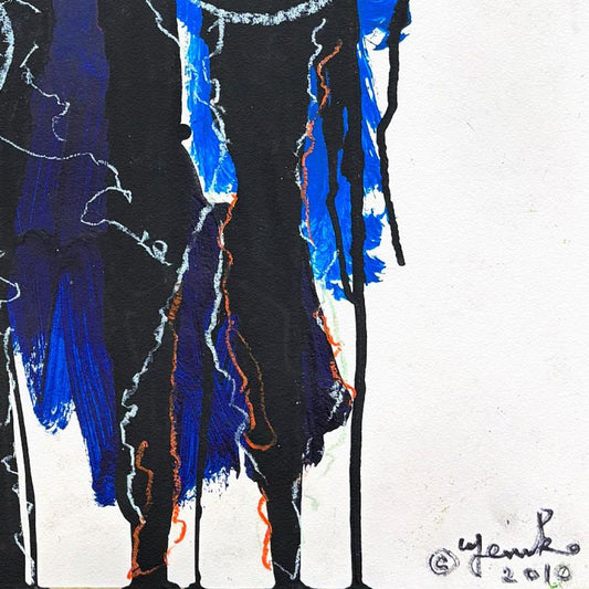 Jenik Cook, Framed Hand Signed Original Painting with Letter of Authenticity.