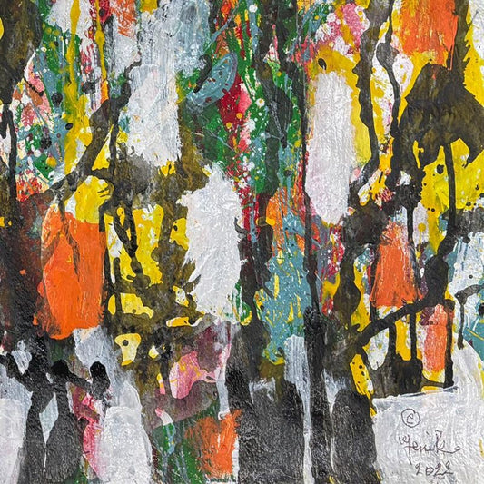 Jenik Cook, Framed Hand Signed Original Painting with Letter of Authenticity.