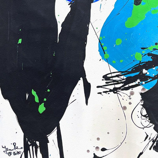 Jenik Cook, Framed Hand Signed Original Painting with Letter of Authenticity.