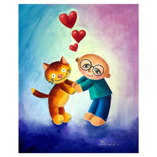 Yulia Dvoiris, Original Painting on Canvas, Hand Signed with Letter of Authenticity.