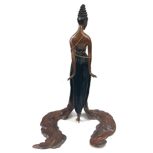 Erte (1892-1990), "Feather Gown" Limited Edition Bronze Sculpture, Numbered 260/375 and Signed with Letter of Authenticity