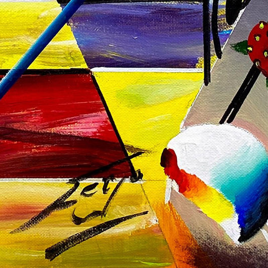 Ferjo, Original Acrylic Painting on Canvas, Hand Signed with Letter of Authenticity.