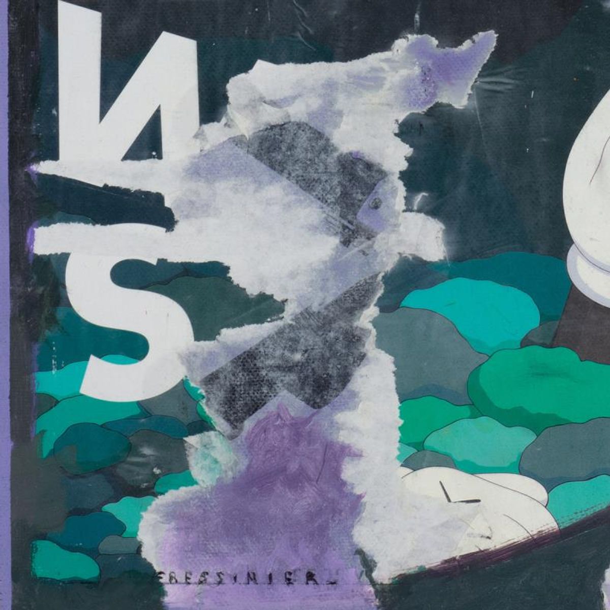 Francois Fressinier, "Lightning Bolt Moss" Framed Original Painting on Canvas. Hand Signed and with Certificate of Authenticity.