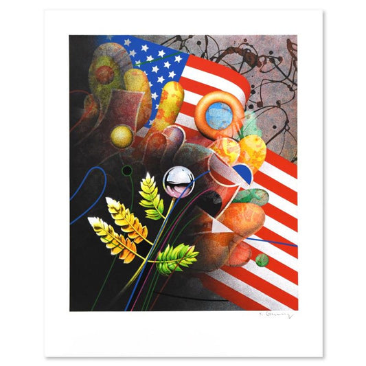 Yankel Ginzburg, "Birth of a Nation" Limited Edition Serigraph, SE Numbered 5/25 and Hand Signed with Letter of Authenticity.