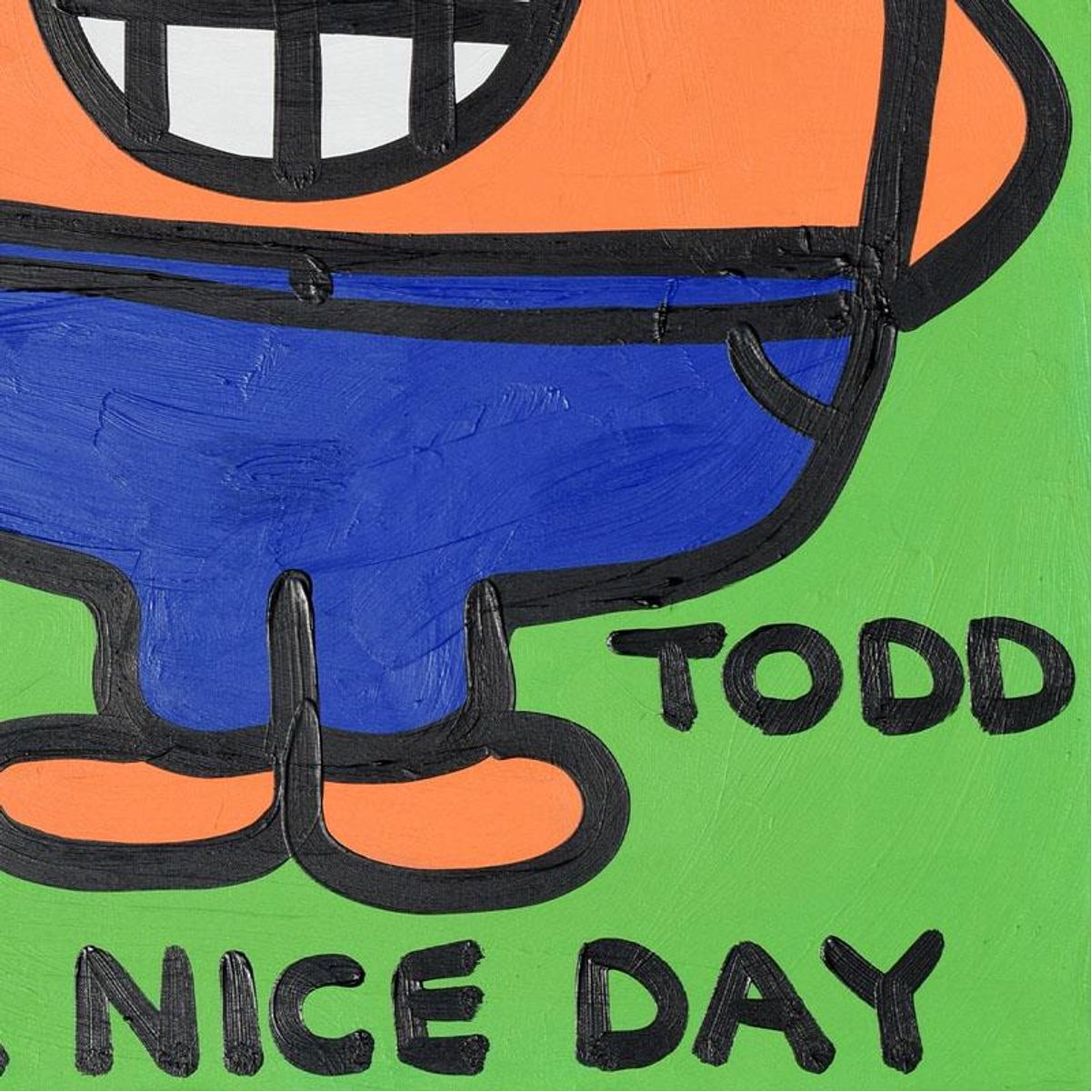 Todd Goldman, "Have a Nice Day" Original Acrylic Painting on Gallery Wrapped Canvas (36" x 48"), Hand Signed with Letter of Authenticity.