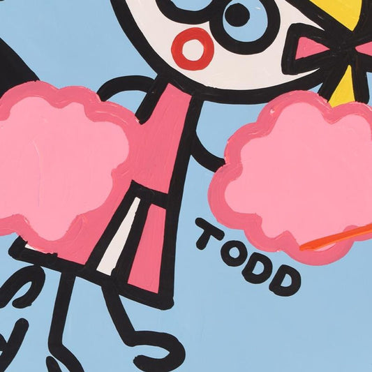 Todd Goldman, "Blondes Suck" Original Acrylic Painting on Gallery Wrapped Canvas (48" x 36"), Hand Signed with Letter of Authenticity.