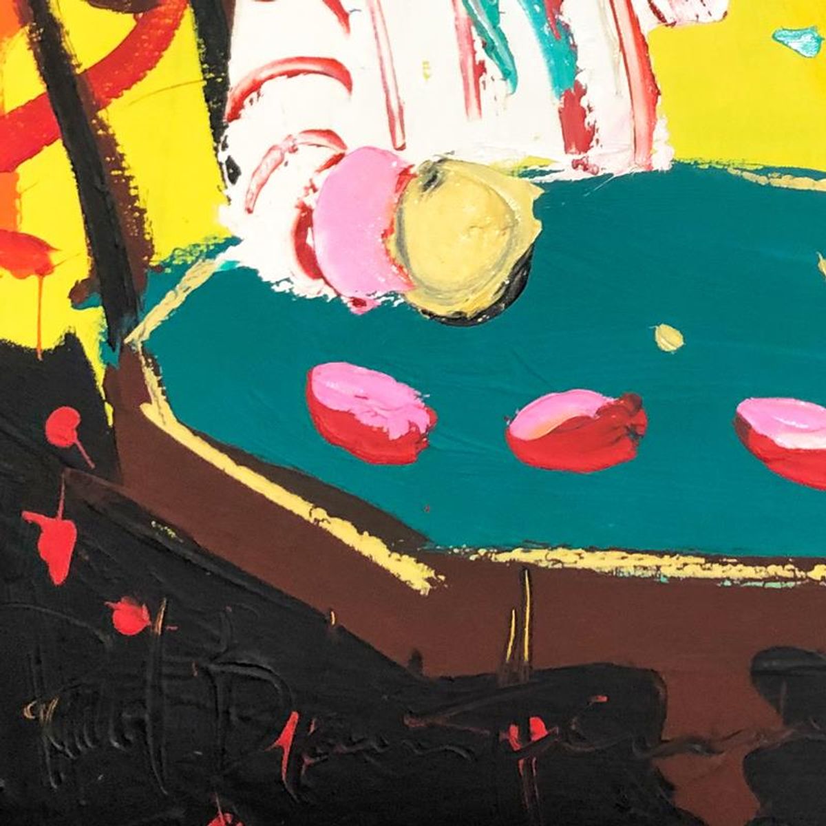 Paul Blaine Henrie (1932-1999), "Poker Face" Hand Signed Original Painting on Canvas (40"x30") with Letter of Authenticity.