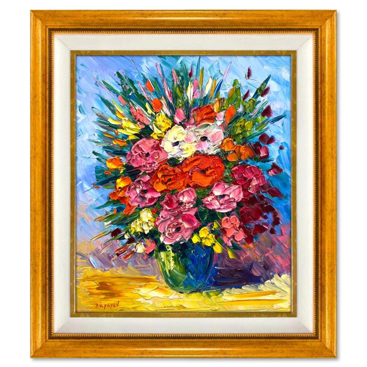 Slava Ilyayev, Framed Original Oil Painting on Canvas, Hand Signed with Letter of Authenticity.