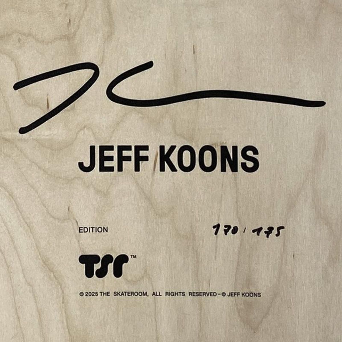 Jeff Koons, "Lobster and Seated Ballerina" Framed Limited Edition Skateboard Set, Plate Signed with Letter of Authenticity.