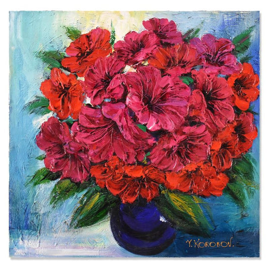 Yana Korobov, "Pure Energy" Original Acrylic Painting on Canvas, Hand Signed with Letter Authenticity.