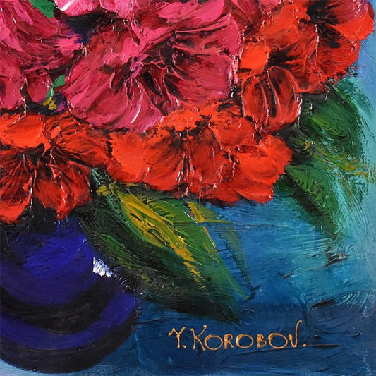 Yana Korobov, "Pure Energy" Original Acrylic Painting on Canvas, Hand Signed with Letter Authenticity.