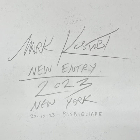Mark Kostabi, "New Entry" Framed Original Drawing on Paper, Hand Signed with Certificate of Authenticity.