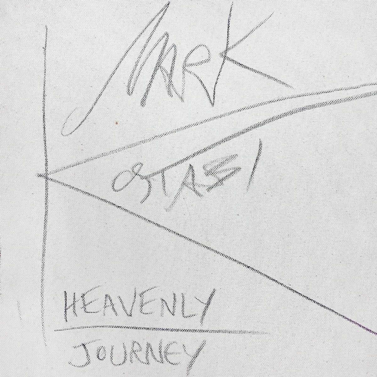 Mark Kostabi, "Heavenly Journey" Framed Original Oil Painting on Canvas, Hand Signed with COA