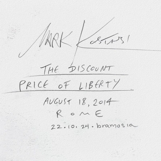 Mark Kostabi, "The Discount Price of Liberty" Framed Original Mixed Media Drawing on Paper, Hand Signed with Certificate of Authenticity