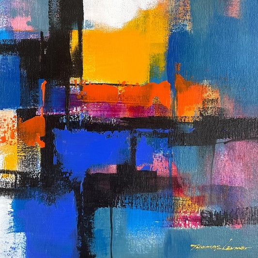 Thomas Leung, "View II" Original Acrylic Painting on Canvas Board, Hand Signed with Letter of Authenticity.