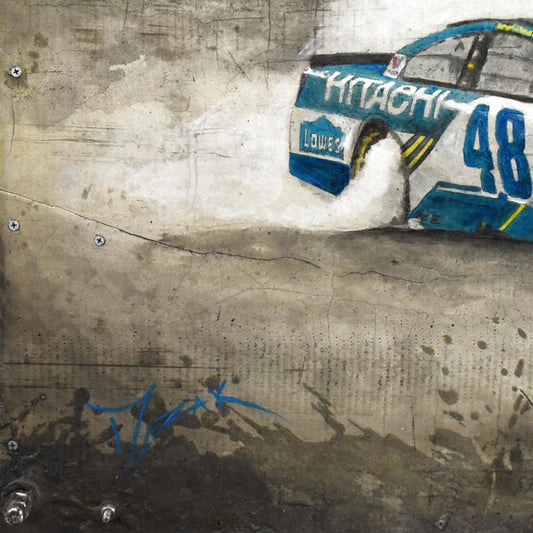 Trevor Mezak, "Nascar 48" Original Mixed Media Acrylic Painting, Hand Signed with Letter Authenticity.