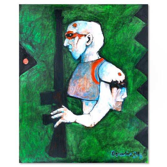 Milton Berwin (1925-2023), Original Painting on Mylar (28" x 23"), Hand Signed with Letter of Authenticity.