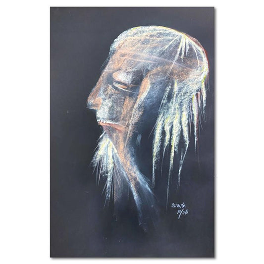 Milton Berwin (1925-2023), Original Pastel Drawing (30" x 22"), Hand Signed with Letter of Authenticity.