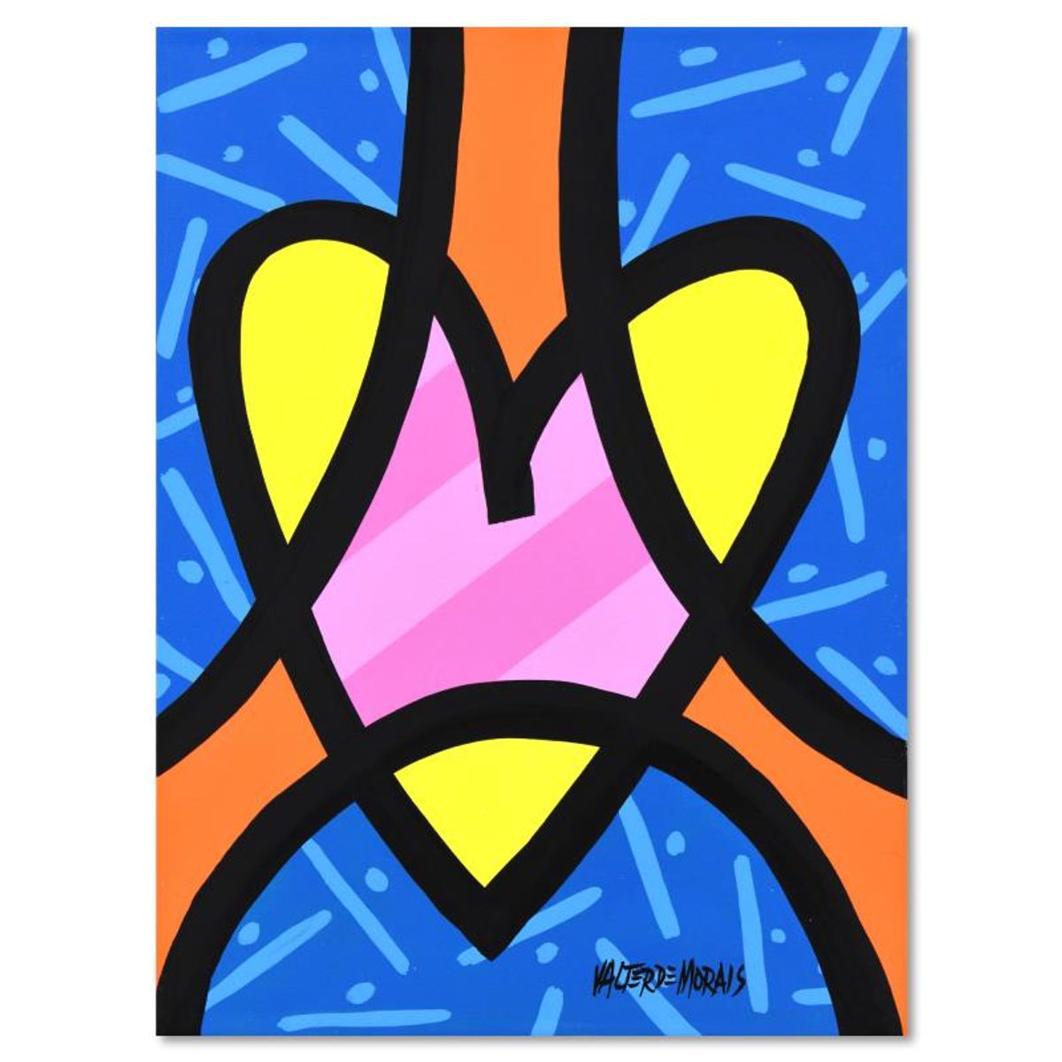 Valter Morais, Original Acrylic Painting on Canvas, Hand Signed with Letter of Authenticity.
