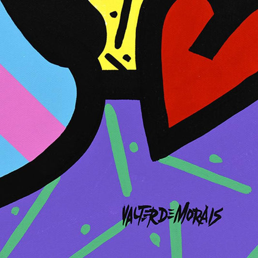 Valter Morais, "Mickey and Minnie" Original Acrylic Painting on Canvas, Hand Signed with Letter of Authenticity.