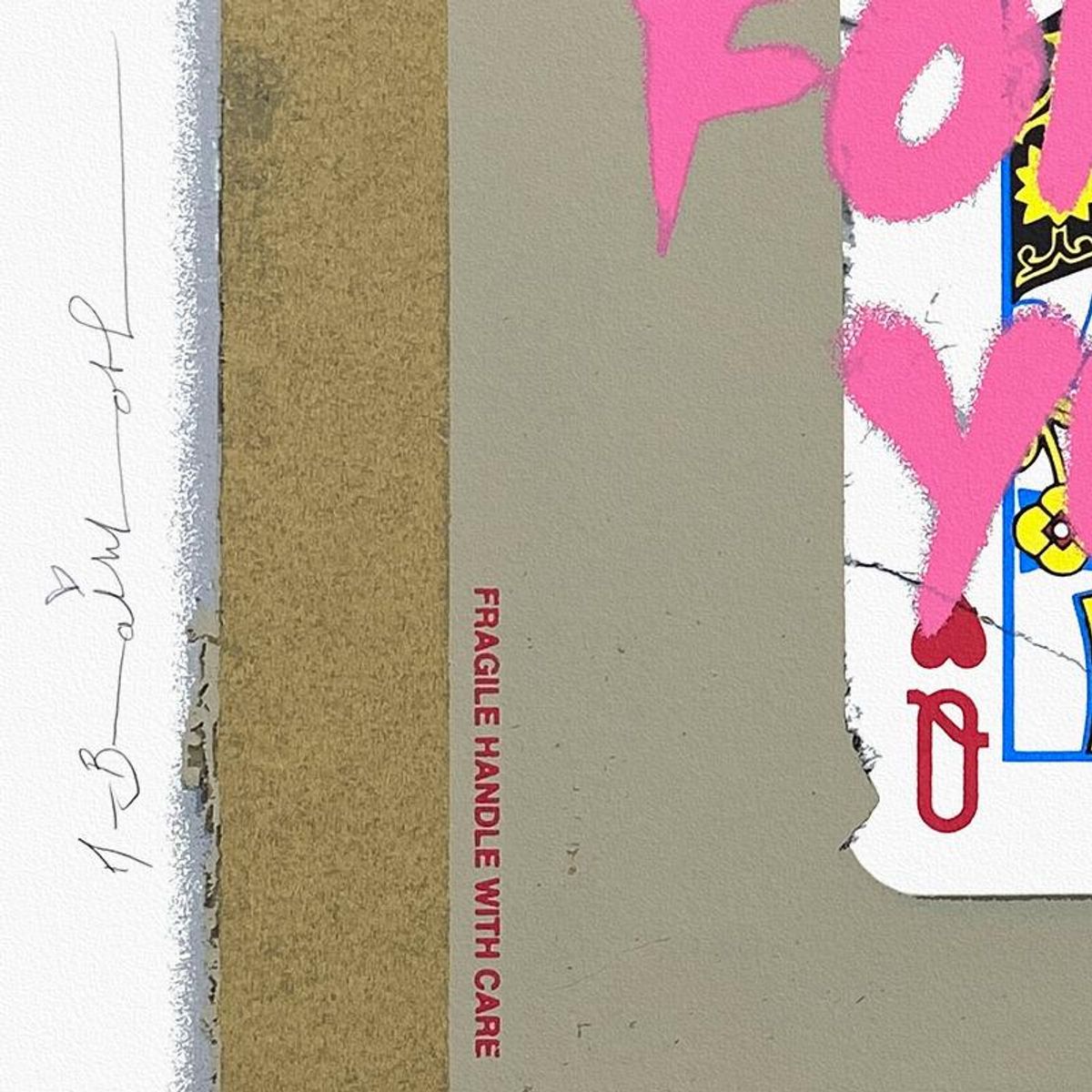 Mr Brainwash, "Queen of Love - Pink, 2024" Framed Limited Edition Silkscreen, Numbered and Hand Signed with Certificate of Authenticity.