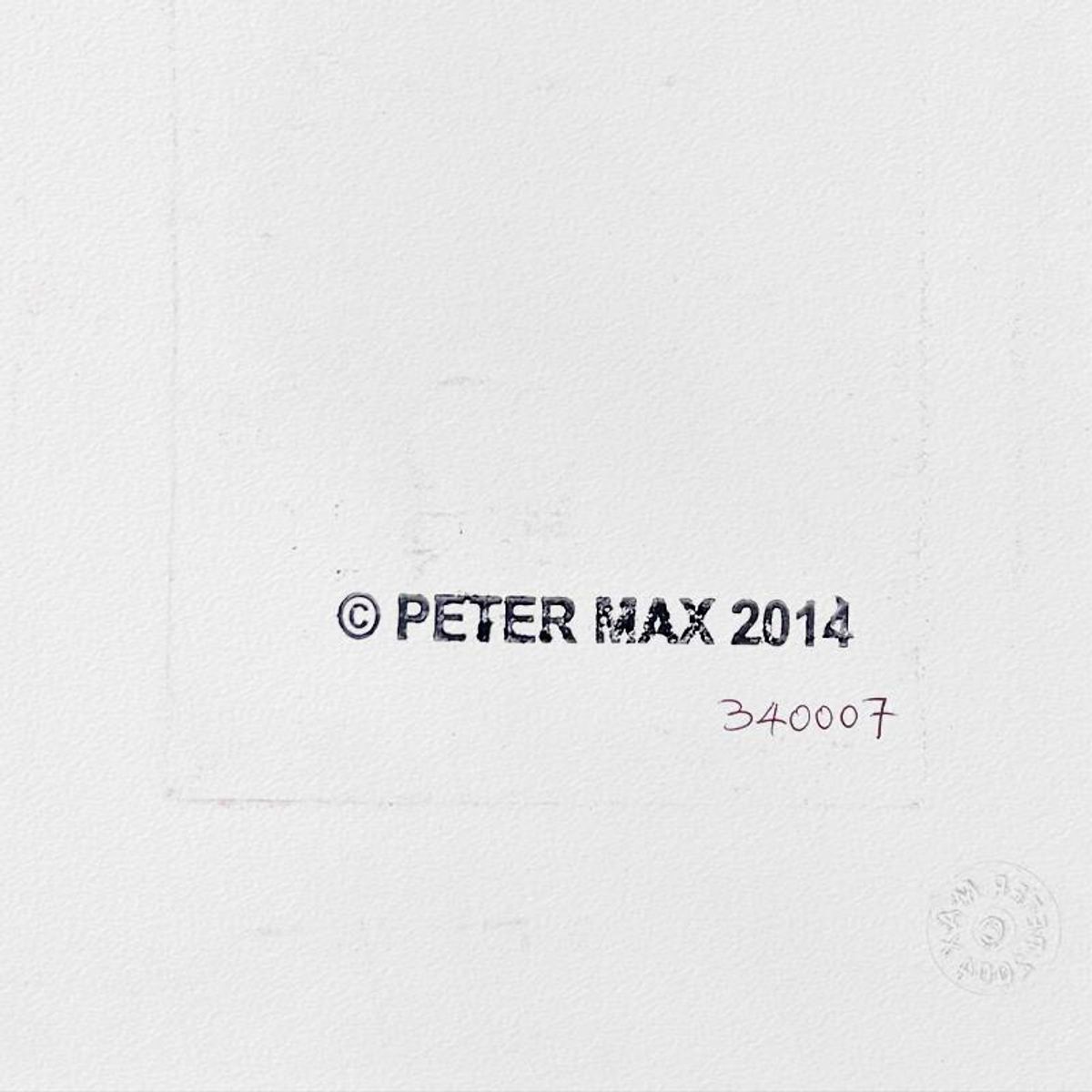Peter Max, "Man at Easel" Framed One-of-a-Kind Mixed Media, Hand Signed with Registration Number Certifying Authenticity.