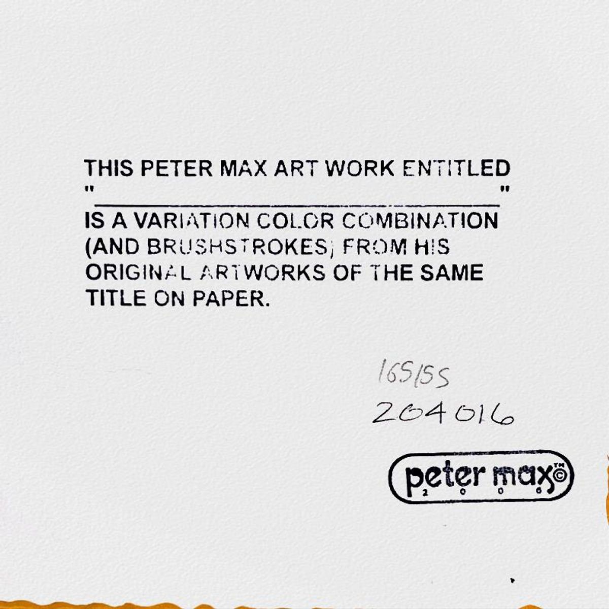 Peter Max, "Year 2250" Framed One-of-a-Kind Mixed Media, Hand Signed with Registration Number Certifying Authenticity.