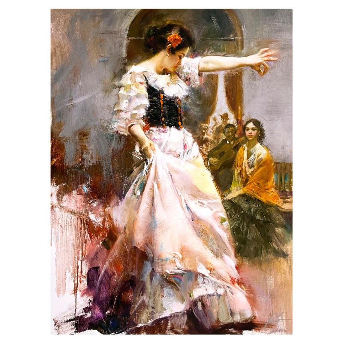 Pino (1939-2010) "Midnight Tango" Limited Edition on Canvas, Numbered 4/195 and Hand Signed with Certificate of Authenticity.