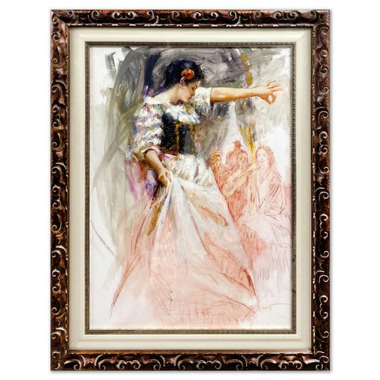 Pino (1939-2010), "Midnight Tango Set" Framed Original Oil Painting on Board with Matching Limited Edition on Canvas, Hand Signed with Letter of Authenticity.